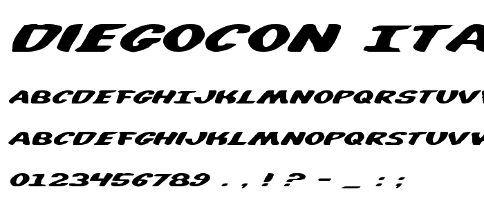 DiegoCon Italic font